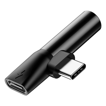 Baseus Audio Adapter USB-C to Mini Jack 3.5mm + USB-C Black (CATL41-01) (BASCATL41-01)-BASCATL41-01