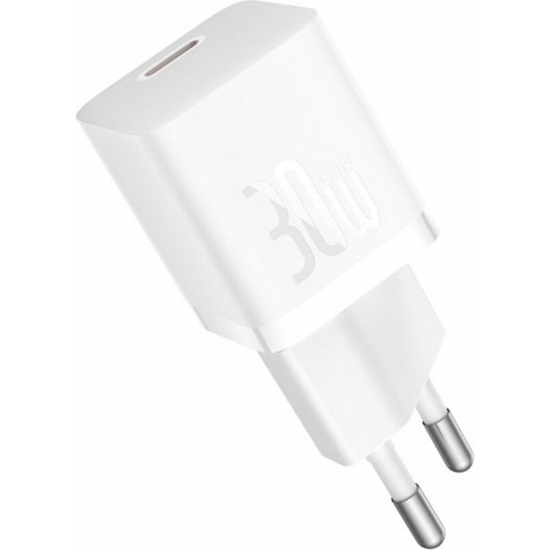 Baseus Mini Wall Charger GaN5 30W White (CCGN070502) (BASCCGN070502)-BASCCGN070502