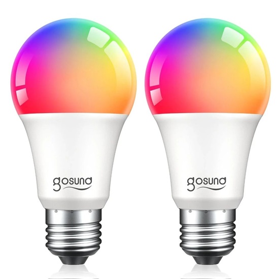 Gosund WB4 Smart Λάμπες LED για Ντουί E27 και Σχήμα A60 RGBW 800lm Dimmable 2τμχ (WB4-2pack) (GOSWB4-2PACK)-GOSWB4-2PACK