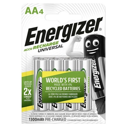 Energizer Universal Επαναφορτιζόμενες Μπαταρίες AA Ni-MH 1300mAh 1.2V 4τμχ (4828040) (ENE4828040)-ENE4828040