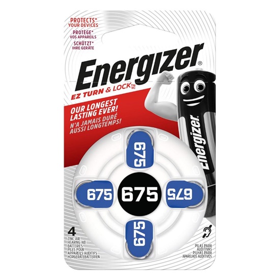 Energizer Μπαταρίες Ακουστικών Βαρηκοΐας 675 1.4V 4τμχ (22579673) (ENE22579673)-ENE22579673