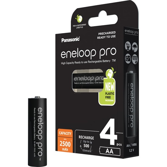 Panasonic Eneloop Pro Επαναφορτιζόμενες Μπαταρίες AA Ni-MH 2500mAh 1.2V 4τμχ (8212845) (PAN8212845)-PAN8212845