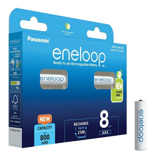 Panasonic Eneloop Επαναφορτιζόμενες Μπαταρίες AAA Ni-MH 800mAh 8τμχ (37833037) (PAN37833037)-PAN37833037
