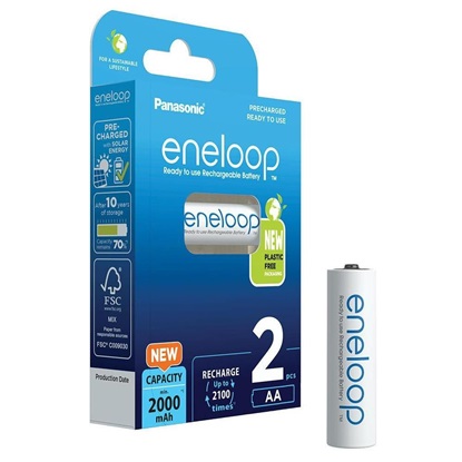 Panasonic Eneloop R6 Επαναφορτιζόμενες Μπαταρίες AA 2000mAh 2τμχ (38261653) (PAN38261653)-PAN38261653