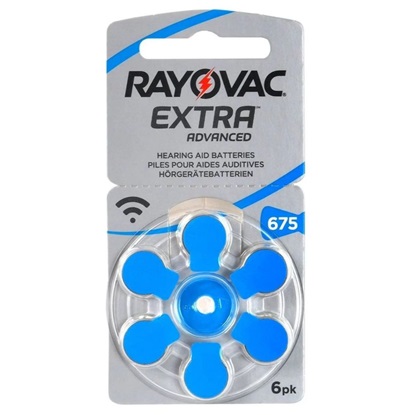 Rayovac Extra Advanced Μπαταρίες Ακουστικών Βαρηκοΐας 675 1.45V 6τμχ (22574037) (RAY22574037)-RAY22574037