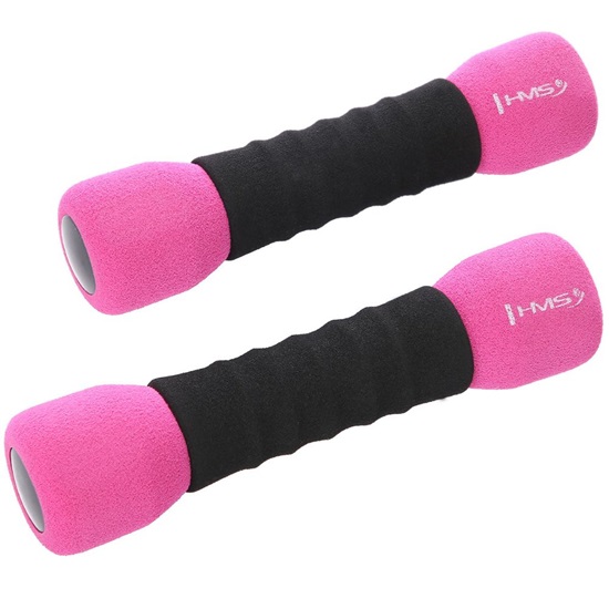 HMS Aerobic Dumbbells 2x1Kg Pink (CM06) (HMSCM06)-HMSCM06