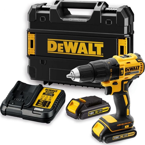 Dewalt Κρουστικό Δραπανοκατσάβιδο Μπαταρίας Brushless 18V 2x1.5Ah (DCD778S2T-QW) (DEWDCD778S2T-QW)-DEWDCD778S2T-QW