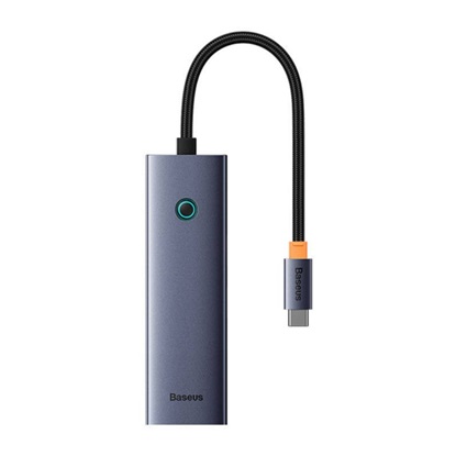 Baseus UltraJoy USB 3.0 Hub 4 Θυρών με σύνδεση USB-C Γκρι (B0005280A813-03) (BASB0005280A813-03)-BASB0005280A813-03