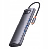 Baseus UltraJoy 7in1 USB-C Docking Station με HDMI 4K PD Ethernet Γκρι (B00052805813-00) (BASB00052805813-00)-BASB00052805813-00