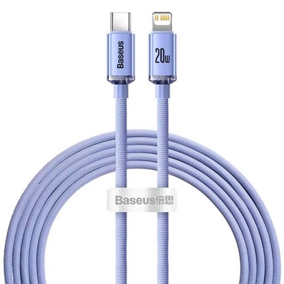 Baseus Crystal Shine Braided USB-C to Lightning Cable 20W Μωβ 2m (CAJY000305) (BASCAJY000305)-BASCAJY000305