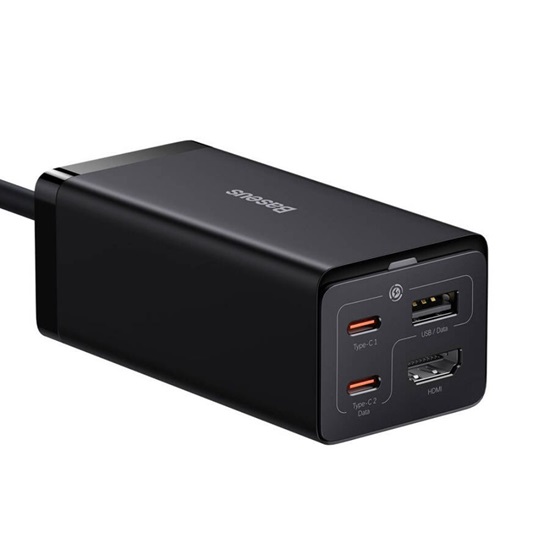 Baseus Φορτιστής Χωρίς Καλώδιο με 2 Θύρες USB-C 67W Power Delivery Μαύρος GaN5 Pro (CCGP110201) (BASCCGP110201)-BASCCGP110201