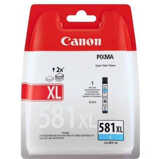 Canon Μελάνι Inkjet CLI-581CXL Cyan (2049C004) (CAN-CLI581CXLBLP)-CAN-CLI581CXLBLP