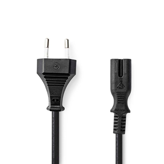 Nedis Euro - IEC C7 Cable 5m Μαύρο (CEGL11040BK50) (NEDCEGL11040BK50)-NEDCEGL11040BK50