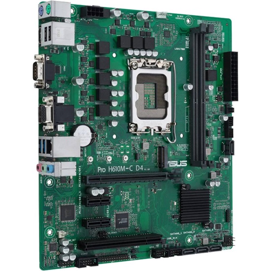 Asus Pro H610M-C D4-CSM Motherboard Micro ATX με Intel 1700 Socket (90MB1A30-M0EAYC) (ASU90MB1A30-M0EAYC)-ASU90MB1A30-M0EAYC