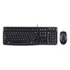 Logitech MK120 Desktop Combo US (Black, Wired) (LOGMK120US)-LOGMK120US