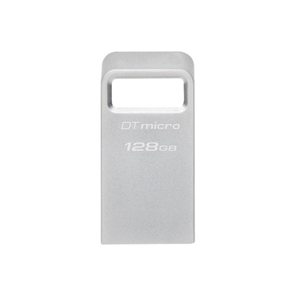 Kingston DataTraveler Micro Gen2 128GB USB 3.2 Stick Silver (DTMC3G2/128GB) (KINDTMC3G2-128GB)-KINDTMC3G2-128GB