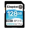 Kingston Canvas Go Plus SDXC 128GB Class 10 U3 V30 UHS-I (SDG3/128GB) (KINSDG3-128GB)-KINSDG3-128GB