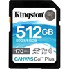 Kingston Canvas Go Plus SDXC 512GB Class 10 U3 V30 UHS-I (SDG3/512GB) (KINSDG3-512GB)-KINSDG3-512GB
