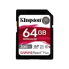 Kingston Canvas React Plus SDXC 64GB Class 10 U3 V90 UHS-II (SDR2/64GB) (KINSDR2-64GB)-KINSDR2-64GB