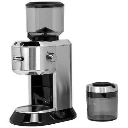 De'Longhi Ηλεκτρικός Μύλος Καφέ 150W με Χωρητικότητα 350gr και 18 Επίπεδα Άλεσης Ασημί (KG520.M) (DLGKG520.M)-DLGKG520.M