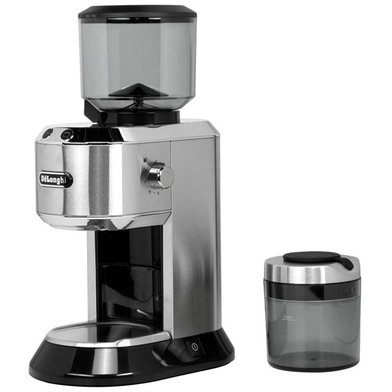 De'Longhi Ηλεκτρικός Μύλος Καφέ 150W με Χωρητικότητα 350gr και 18 Επίπεδα Άλεσης Ασημί (KG520.M) (DLGKG520.M)-DLGKG520.M