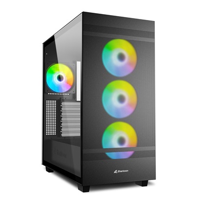 Sharkoon Rebel C50 RGB Gaming Full Tower Κουτί Υπολογιστή με Πλαϊνό Παράθυρο Μαύρο (REBELC50BRGB) (SHRREBELC50BRGB)-SHRREBELC50BRGB