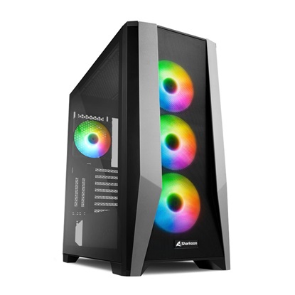 Sharkoon TG7M RGB Gaming Midi Tower Κουτί Υπολογιστή με Πλαϊνό Παράθυρο Μαύρο (TG7M) (SHRTG7M)-SHRTG7M