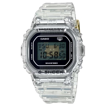 Casio Collection Ρολόι Μπαταρίας με Λευκό Καουτσούκ Λουράκι (DW-5040RX-7ER) (CASDW-5040RX-7ER)-CASDW-5040RX-7ER