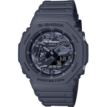 Casio G-Shock Αναλογικό/Ψηφιακό Ρολόι Χρονογράφος Μπαταρίας με Γκρι Καουτσούκ Λουράκι (GA-2100CA-8AER) (CASGA-2100CA-8AER)-CASGA-2100CA-8AER