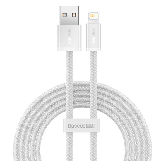 Baseus Dynamic Braided USB to Lightning Cable Λευκό 2m  (CALD000502) (BASCALD000502)-BASCALD000502
