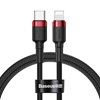 Baseus Cafule Lightning Braided USB-C to Lightning Cable 18W Κόκκινο 1m  (CATLKLF-91) (BASCATLKLF-91)-BASCATLKLF-91