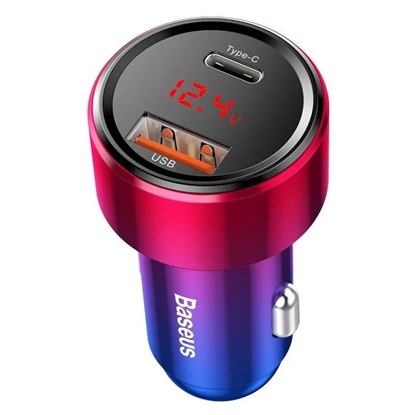 Baseus Φορτιστής Αυτοκινήτου Πολύχρωμος Magic Car Charger QC 4.0 PD με Θύρες: 1xUSB 1xType-C (CCMLC20C-09) (BASCCMLC20C-09)-BASCCMLC20C-09