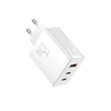 Baseus Φορτιστής Χωρίς Καλώδιο με Θύρα USB-A και 2 Θύρες USB-C 65W Power Delivery / Quick Charge 3.0 Λευκός Cube Pro (P10152301213-00) (BASP10152301213-00)-BASP10152301213-00