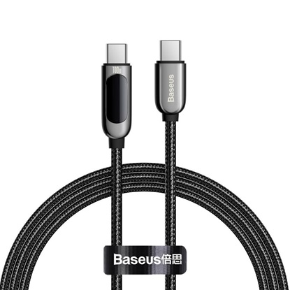 Baseus Display Braided USB 2.0 Cable USB-C male - USB-C male Black 1m (CATSK-B01) (BASCATSK-B01)-BASCATSK-B01