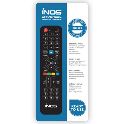 iNOS Remote Control for Philips TVs & Smart TVs Ready-to-Use (050101-0091) (INOS050101-0091)-INOS050101-0091