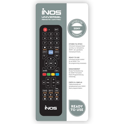 iNOS Remote Control for Sony TVs & Smart TVs Ready-to-Use (050101-0090) (INOS050101-0090)-INOS050101-0090