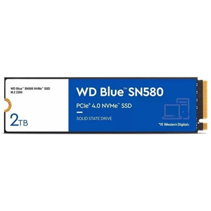 Western Digital Blue SN580 SSD 2TB M.2 NVMe PCI Express 4.0 (WDS200T3B0E)-WDS200T3B0E