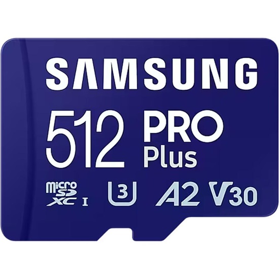 Samsung Pro Plus microSDXC 512GB Class 10 U3 V30 A2 UHS-I with USB Reader (MB-MD512SB/WW) (SAMMB-MD512SB-WW)-SAMMB-MD512SB-WW