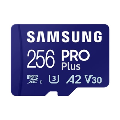 Samsung Pro Plus microSDXC 256GB Class 10 U3 V30 A2 UHS-I with USB Reader (MB-MD256SB/WW) (SAMMB-MD256SB-WW)-SAMMB-MD256SB-WW