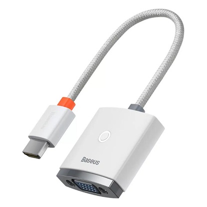 Baseus Lite Series HDMI to VGA adapter White (WKQX010002) (BASWKQX010002)-BASWKQX010002