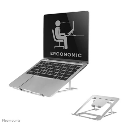 Neomounts Foldable Laptop Stand 10''-17'' (NEONSLS085SILVER)-NEONSLS085SILVER