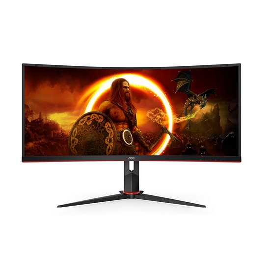 AOC CU34G2XP/BK Curved Ultra Wide Gaming Monitor 34'' (CU34G2XE/BK) (AOCCU34G2XPBK)-AOCCU34G2XPBK