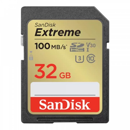 Sandisk Extreme SDHC UHS-I 32GB (SDSDXVT-032G-GNCIN) (SANSDSDXVT-032G-GNCIN)-SANSDSDXVT-032G-GNCIN