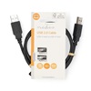 Nedis USB 2.0 USB-A Male to USB-A Male 1m Black (CCGL60000BK10) (NEDCCGL60000BK10)-NEDCCGL60000BK10