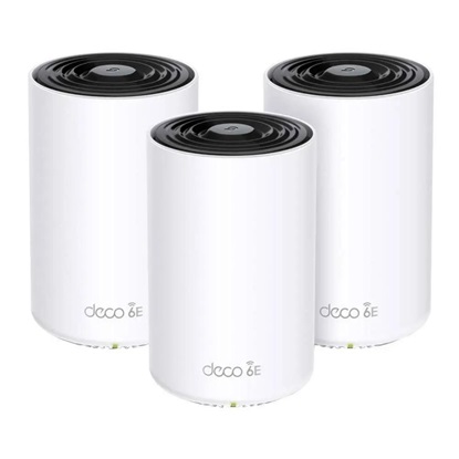 TP-LINK  AXE5400 Tri-Band Mesh Wi-Fi 6E System (DECO XE75 PRO(3-PACK) (TPDECOXE75PRO-3PACK)-TPDECOXE75PRO-3PACK