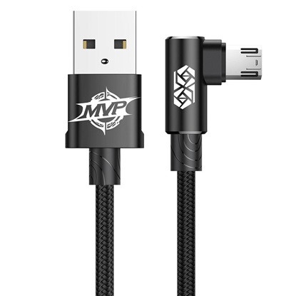 Baseus Mvp Elbow Cable USB To Micro USB 2a 1m - Black (CAMMVP-B01) (BASCAMMVP-B01)-BASCAMMVP-B01