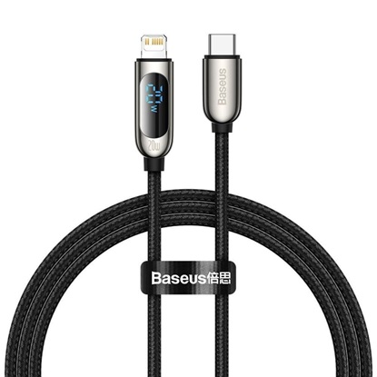 Baseus USB-C cable for Lightning Display, PD, 20W, 1m (black) (CATLSK-01) (BASCATLSK-01)-BASCATLSK-01