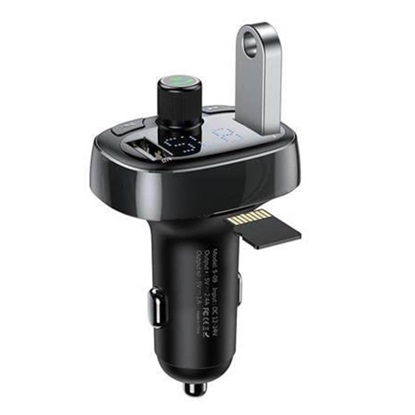 Baseus Transmitter Fm T-typed S-09 Bluetooth Black (CCMT000301) (BASCCMT000301)-BASCCMT000301