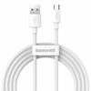 Baseus Simple Wisdom Data Cable Kit USB To Micro 2.1a 2pcs/set 1.5m White (TZCAMZJ-02) (BASTZCAMZJ-02)-BASTZCAMZJ-02