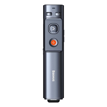 Baseus Orange Dot Multifunctionale remote control for presentation, with a green laser pointer - gray (WKCD010013) (BASWKCD010013)-BASWKCD010013
